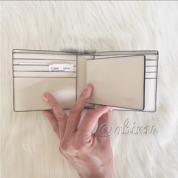 NWT Coach 3 in 1 Leather Wallet with Coach Motif and ID Card Insert - Picture 5 of 13
